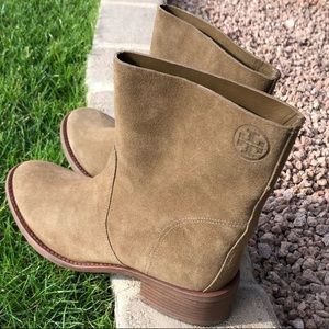 Tory Burch Tan Suede Boots, Size 9